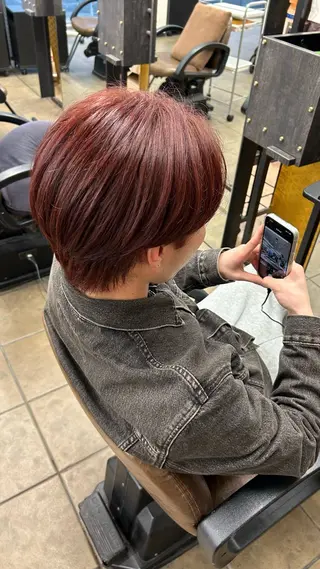 ショート カラー メンズ 暖色カラー/ フクダ モエ🐿のヘアスタイル