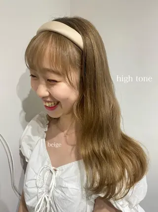 ロング カラー ヘアアレンジ あおい 🍒暖色カラーのヘアスタイル