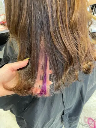 セミロング カラー nameless miichiのヘアスタイル