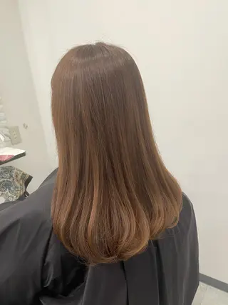 セミロング カラー &chaLme   心斎橋所属・emi/髪質改善/ 韓国風/艶カラーのヘアスタイル