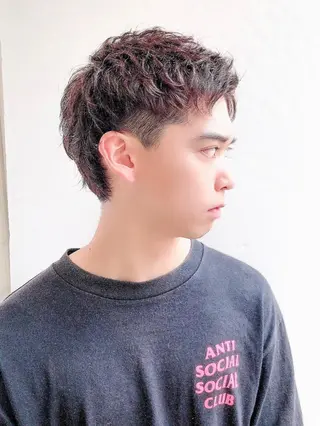 ショート カラー パーマ メンズ 美髪矯正 Rioのヘアスタイル