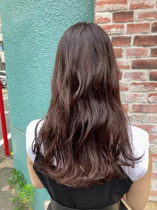 ロング カラー パーマ/イルミナ カラー 三浦菜々子のヘアスタイル