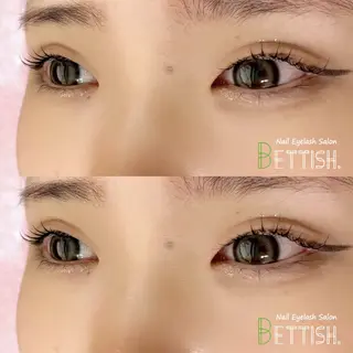 マツエク・マツパ BETTISH🩵 SERIのマツエク・マツパデザイン