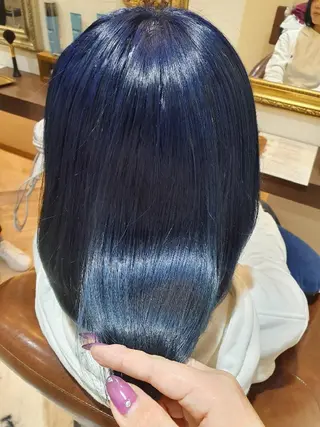 ミディアム ダメージレス縮毛矯正 髪質改善【美冴】のヘアスタイル