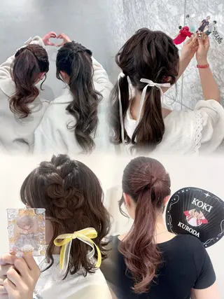 ショート ヘアアレンジ 韓国レイヤー/酸性 ストレート/髪質改善のヘアスタイル