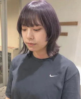 ミディアム カラー nakahara madokaのヘアスタイル