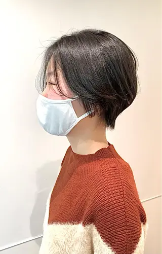 セミロング カラー ヘアアレンジ GO TODAY SHAiRE SALON 梅田店所属・赤み消しカラー/ボブ チャネリングカットのヘアスタイル