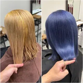 セミロング KEISUKE/ 艶カラー🧡エクステのヘアスタイル