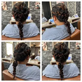 セミロング ヘアアレンジ 🎀推し活ヘアー🎀 Yuuna🐰💖のヘアスタイル