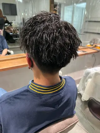 ショート パーマ メンズ アイブロウ 京都駅メンズカット/ パーマ/Keigoのヘアスタイル