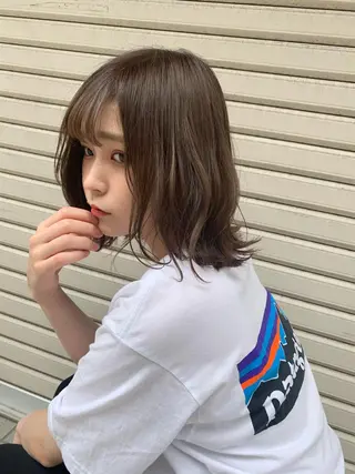 ミディアム 髪質改善/縮毛矯正 ツヤ髪🩷さつきのヘアスタイル