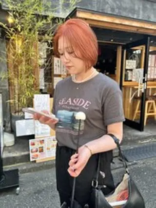 ショート nelke/レイヤー 立川/ブリーチのヘアスタイル