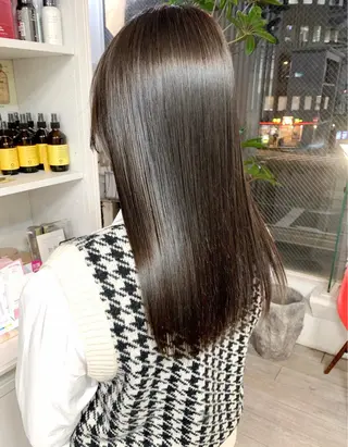 セミロング パーマ 樫原裕二/レイヤー カット/透明感カラーのヘアスタイル