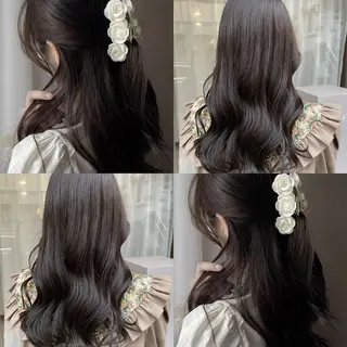 ロング カラー グレージュ/透明感/ 韓国ヘア/RISAのヘアスタイル