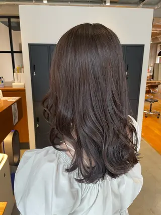 セミロング カラー 暖色カラーボブカット 🍇⛄️佐藤愛里のヘアスタイル
