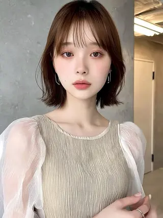 ミディアム 岡田 望愛🫧のヘアスタイル