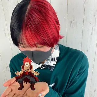 ロング カラー ヘアアレンジ ウルフカット 渋谷の人のヘアスタイル