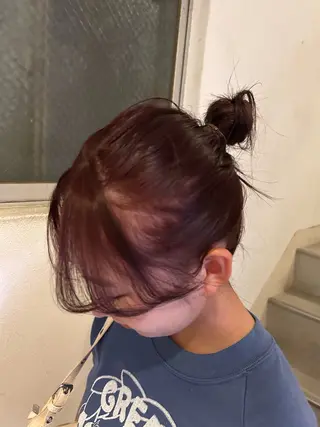 セミロング カラー 愛結 暖色カラー🎀🩰のヘアスタイル