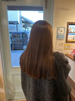 ロング カラー 徳永　髪質改善 縮毛矯正のヘアスタイル