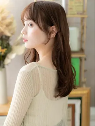 ロング カラー パーマ カバーヘアブリス上尾店所属・飯田 萌友のヘアスタイル