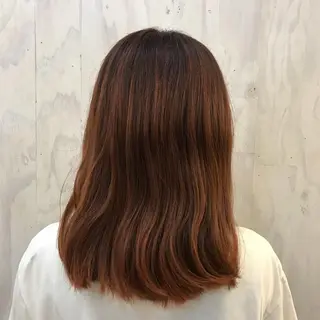 ミディアム カラー 🪭risa 暖色/レイヤー🪭のヘアスタイル