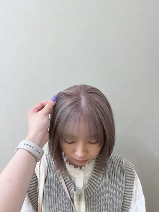 ミディアム カラー ヘアアレンジ flammeum所属・ハイトーン/ボブ /misakiのヘアスタイル