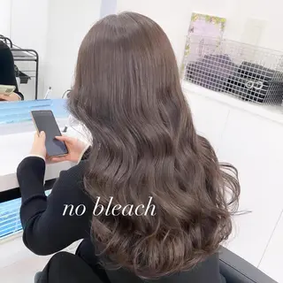 ロング カラー 🌼リナ🌼赤み消し オリーブ/ブラウンのヘアスタイル