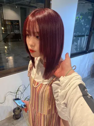 ミディアム カラー LATTE  渋谷所属・♡レイヤーカット れお♡のヘアスタイル