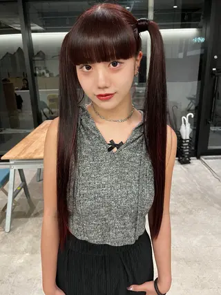 ロング カラー ヘアアレンジ yuuna/ ハッシュカット🎀のヘアスタイル