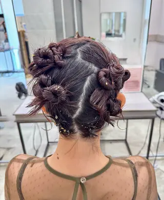 ヘアアレンジ 透明感カラー✨艶髪 制作🌱山根あゆみのヘアスタイル