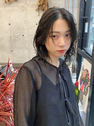 ミディアム カラー 似合わせカット レイヤー/ボブのヘアスタイル