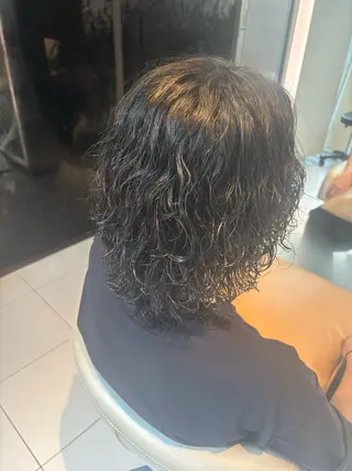 セミロング パーマ メンズ 野田 聖輝のヘアスタイル