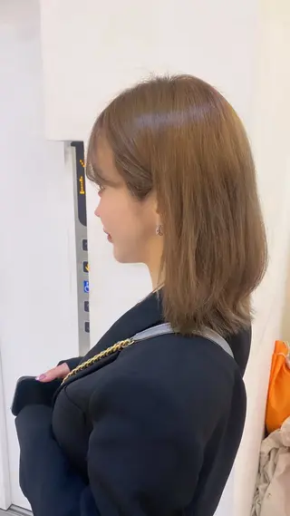 ミディアム nok所属・レイヤー/ベージュ/ どますず🌺のヘアスタイル