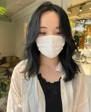 セミロング 梅原 大和のヘアスタイル