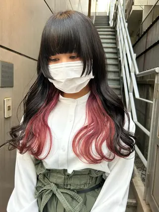 ロング カラー 🧸艶々韓国ヘア 🧁mizunaのヘアスタイル