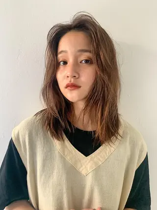 ミディアム カラー yiye 青山所属・無料カットモデル募集 🌱ひょうがのヘアスタイル