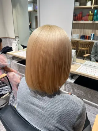 ミディアム 髪質改善&艶カラー/ ほんだあみ (♡)のヘアスタイル