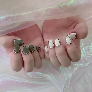 ネイル 🦋ネイルサロン ブラン🌈ゆりのネイルデザイン