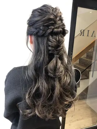 ロング カラー ヘアアレンジ PRIVATE SALON EYES所属・EYES リアのマツエク・マツパデザイン