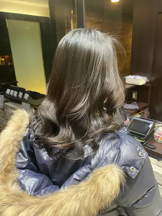 ミディアム パーマ 韓国風/コテ巻き風 パーマ/るい🌿のヘアスタイル