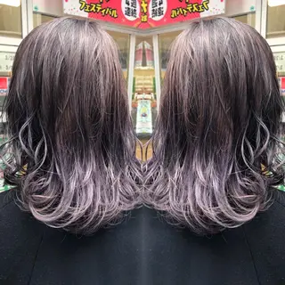 ミディアム カラー シールエクステ⭐️ オオミタクヤのヘアスタイル