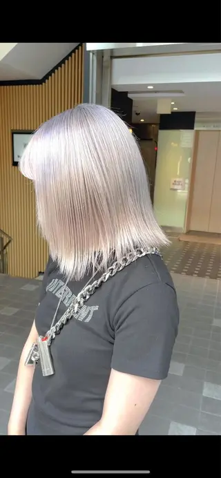 セミロング カラー 🌟ハイトーン/ボブ /RYOJU🌟のヘアスタイル