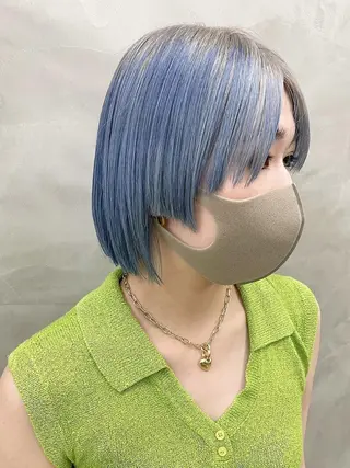 ミディアム カラー パーマ ヘアアレンジ メンズ ハイトーン/レイヤー 🌸さくらのヘアスタイル