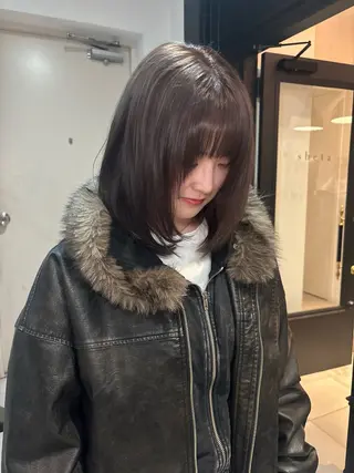 ミディアム カラー riria/ボブ /ブラウンカラー🎀のヘアスタイル