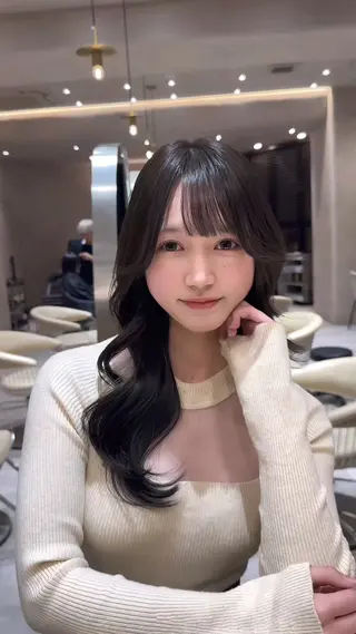 セミロング 韓国ヘア/ベージュ カラー/髪質改善/涼のヘアスタイル