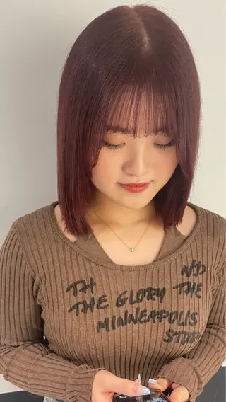ミディアム 谷 ほのかのヘアスタイル