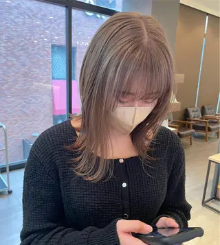 カラー 透明感/ベージュ/ 艶髪/ボブ🫧門脇由のヘアスタイル