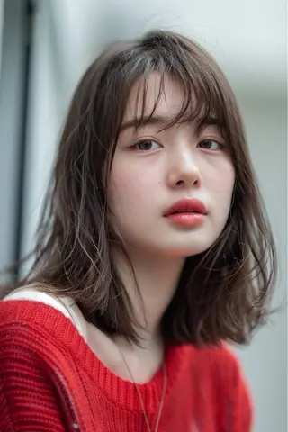 ミディアム 最新ケアカラー 髪質改善YUTOのヘアスタイル