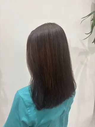 ミディアム カラー rion🪽 /wカラー・縮毛矯正のヘアスタイル