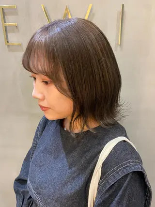 ミディアム カラー 韓国×髪質改善カラー 💎hinaのヘアスタイル